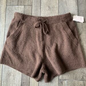 Nwt Auden High Waist Brown Knit Shorts